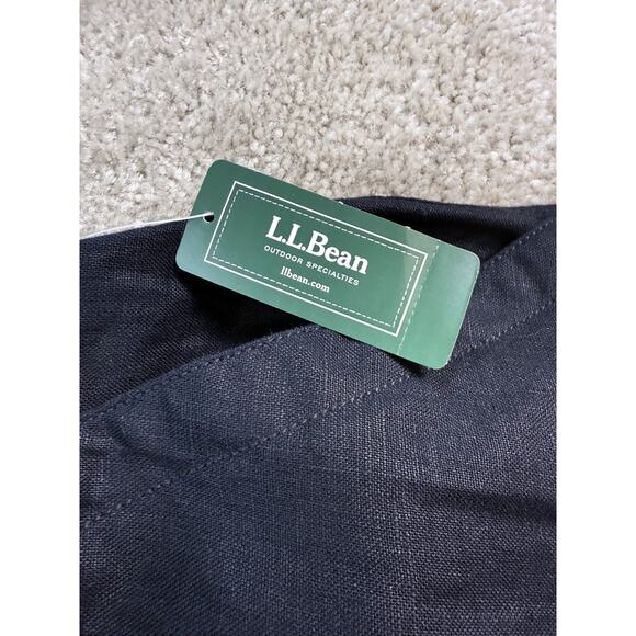 LL Bean Premium Linen Pants WIDE LEG Black Womens Sz 14 Beach NWT B608 - Picture 5 of 10